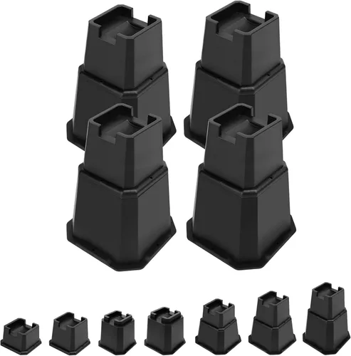 Miniatura 16 de Elevadores de Cama Shouwuhho de 2 Pulgadas, Elevadores de Muebles con Alturas de 2 3 4 5 6 7 8 Pulgadas de Alta Resistencia, Elevadores de Cama