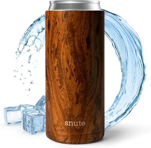 Miniatura 21 de Enfriador de latas para cerveza, refrescos, agua con gas, acero inoxidable aislado al vacío para latas de 12 onzas (rosa, delgado)
