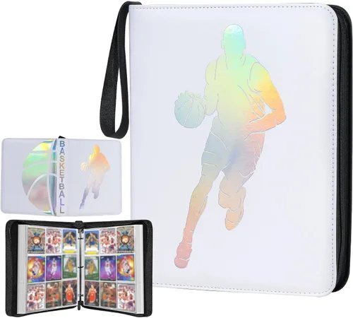 Miniatura 22 de Carpeta de Tarjetas de Fútbol 400 Bolsillos para Coleccionistas de Tarjetas de Intercambio de Fútbol, Libro de Almacenamiento de Tarjetas Portátil e