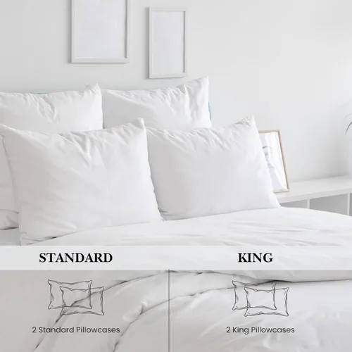 Miniatura 6 de Pointehaven Funda de almohada bordada de algodón egipcio de 300 hilos (negro, estándar)