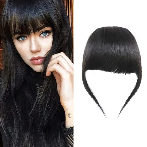 Miniatura 12 de Shinon – Flequillo con clip de cabello humano; extensión de cabello, fleco