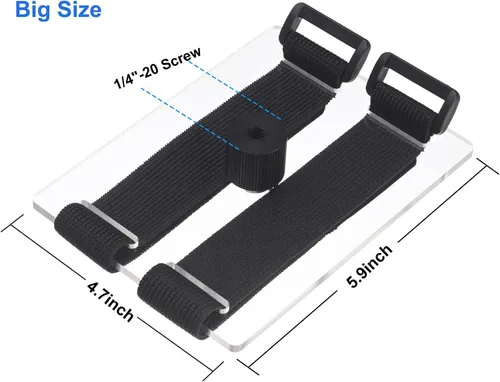 Miniatura 3 de Adaptador de trípode para binoculares, montaje acrílico de 1/4 "para conexión estable para telescopio binocular y trípode de cámara