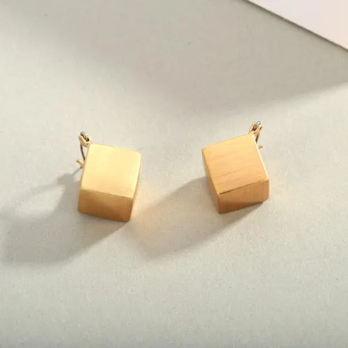 Miniatura 7 de Delicados aretes colgantes dorados para mujer
