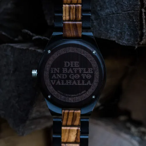 Miniatura 5 de Viking Gifts for Men Exquisite Norse Watch in Custom Wooden Box - Timeless Elegance