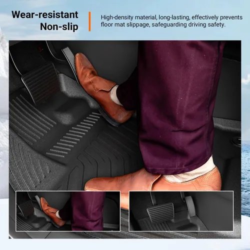 Miniatura 4 de powoq Tapete de suelo compatible con Honda Pilot 2016-2022 con alfombrilla de respaldo, forro de carga de repuesto para accesorios Honda Pilot
