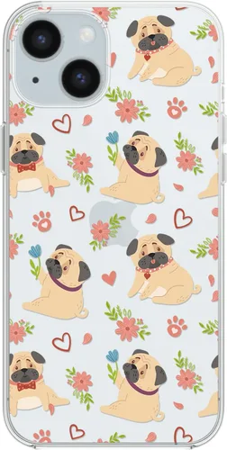 Miniatura 10 de Blingy's Funda compatible con iPhone 15, lindo patrón de pug divertido estilo perro, divertido diseño de animales de dibujos animados, funda