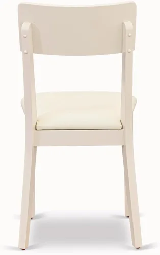 Miniatura 8 de East West Furniture ADC-LWH-LC Andi - Juego de 2 sillas de comedor tapizadas de piel sintética, color blanco lino