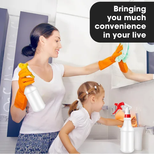 Miniatura 5 de Eccliy 12 Piezas Botellas Rociadoras de Plástico de 16 Oz, Pulverizador Reutilizable Vacío Ajustable para Limpieza, Plantación, Agua, Baño y Cocina