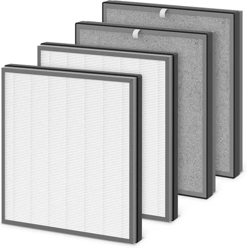 Miniatura 14 de Filtro de repuesto HE601 HE602 compatible con Shark Air Purifi-er 6 modelos de ventilador HE601 y HE602, parte # he6fkpet filtro principal