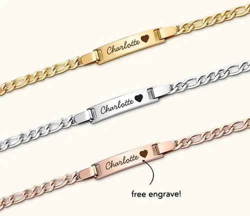 Miniatura 5 de WNNNS Pulsera de identificación personalizada con barra de nombre, regalos de joyería para bebés, niñas, niños, mamá, papá, parejas, para baby