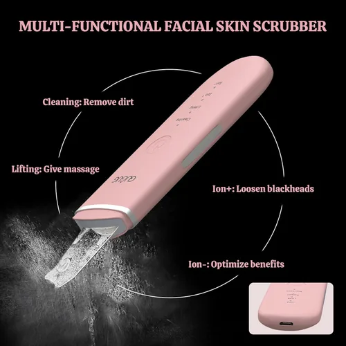 Miniatura 3 de GUGUG Skin Scrubber - Espátula para la piel, removedor de puntos negros, limpiador de poros con 4 modos, herramientas para el cuidado de la piel