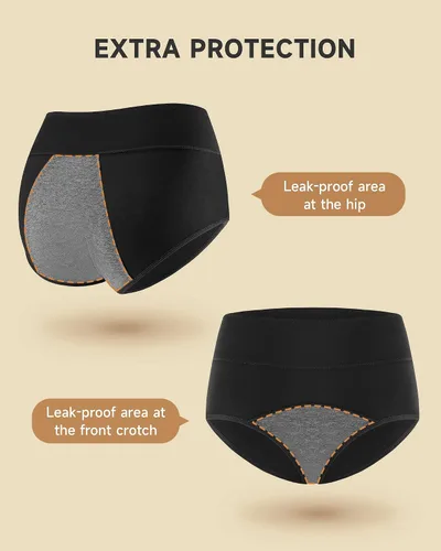 Miniatura 3 de PULIOU Ropa interior para mujer, paquete de 3, ropa interior elástica de algodón de cintura alta para mujer hipster posparto