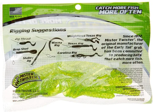 Miniatura 3 de Mister Twister Fishing Hook 4/0, 1 Piece Escamas Chartreuse