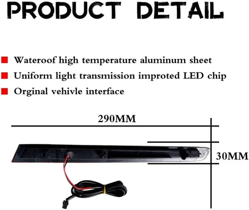 Miniatura 3 de Luces LED de Reflector de Parachoques Completas con Lente Roja Compatibles con Ford Explorer 2011 2012 2013 2014 2015 - Funcionan como Luces