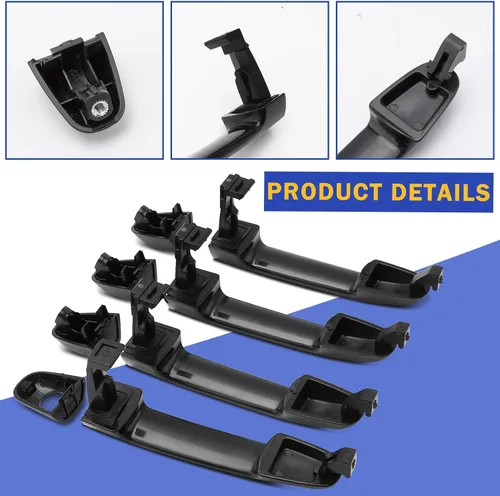 Miniatura 6 de X4XZ 4 piezas de manijas exteriores delanteras y traseras izquierda y derecha para Hyundai Elantra 2006-2012 (OEM# 826512H000 826522H010 826522H020)