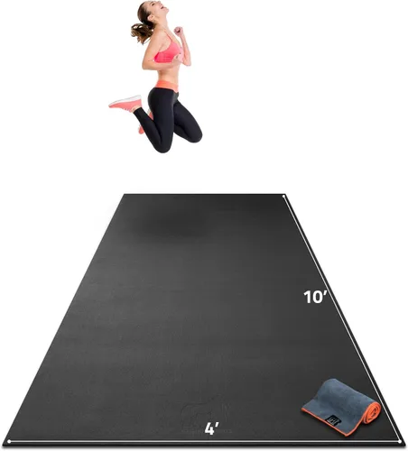 Miniatura 11 de Gorilla Mats Alfombrilla de ejercicio grande de alta calidad, de 6 x 4 x 1/4 pulgadas, ultra duradera, antideslizante, tapete de entrenamiento