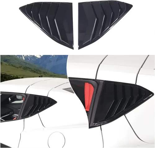 Cubierta de persiana lateral trasera compatible con Chevrolet Corvette C8 2020-2025, cubierta de ribete de persianas de ventana trasera, accesorios