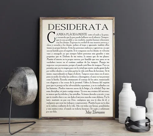 Miniatura 4 de Wallbuddy Poema Desiderata en Español Desiderata Poster de Poesía Desiderata Regalo de Graduación Poema para Estudiante Graduado por Max Erhmann