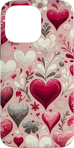 Miniatura 19 de Funda romántica para iPhone 11 Pro Max con corazones encantadores para el día de San Valentín