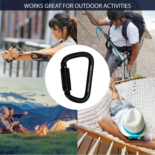 Miniatura 7 de Fusion Climb Swift Lock - Mosquetón de aluminio con bloqueo automático, ligero y fuerte para trabajadores de gran altitud, hamacas, accesorios