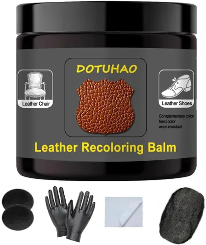 Bálsamo recolorante de cuero negro, reparación de arañazos de cuero, restaurador de cuero para zapatos, sofá, bolsos, sofá, asiento de automóvil,
