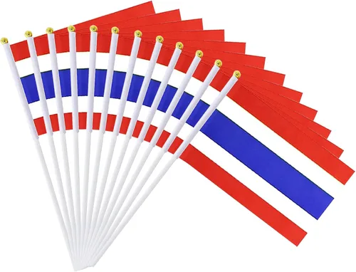 Miniatura 33 de Bandera de Australia Pequeña Bandera Australiana Paquete de 12 Mini Banderas de Mano Australianas en Palos para Desfiles de Fiesta, Eventos