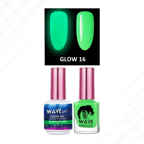 Miniatura 16 de Wavegel WAVEGEL - Juego de gel y esmalte de uñas a juego - Brilla en la oscuridad - # 01