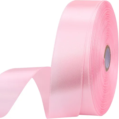 Miniatura 45 de Cinta de satén dorada de 1 pulgada de 50 yardas para envolver regalos, bodas, manualidades, Navidad, Pascua, flores, cabello, decoraciones de Dorado