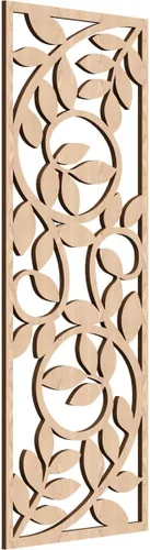 Miniatura 12 de 9 3/8"W x 24 3/8"H x 1/4"T Utica Decorativo Fretwork Madera Paneles de Pared, Abedul