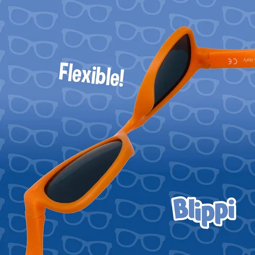 Miniatura 6 de Gafas de sol Blippi Indestructible, polarizado, naranja para niños con lente negra