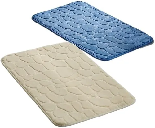 Miniatura 2 de Alfombra antideslizante antideslizante con relieve de Adoquines, Felpudo De Espuma Viscoelástica para Baño, Lavabo, Ducha Y Habitación Alfombras