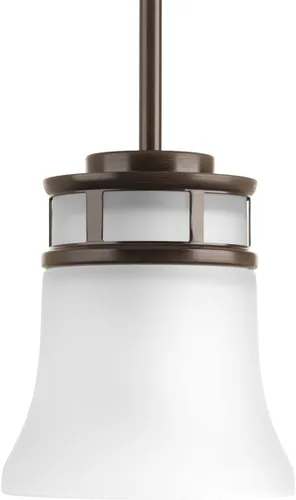 Miniatura 10 de Progress Lighting Cascadia Collection - Mini-colgante costero de cristal grabado con 1 luz, cromo pulido