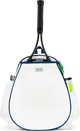 Miniatura 5 de Ame & Lulu Game On - Mochila de tenis, contiene correas acolchadas y ajustables, dos bolsillos exteriores para botellas de agua