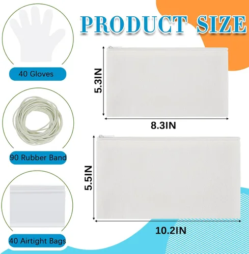 Miniatura 2 de Silkfly 30 bolsas de maquillaje de algodón blanco para teñido anudado, artículos para teñido anudado, bolsas de cosméticos de algodón en blanco