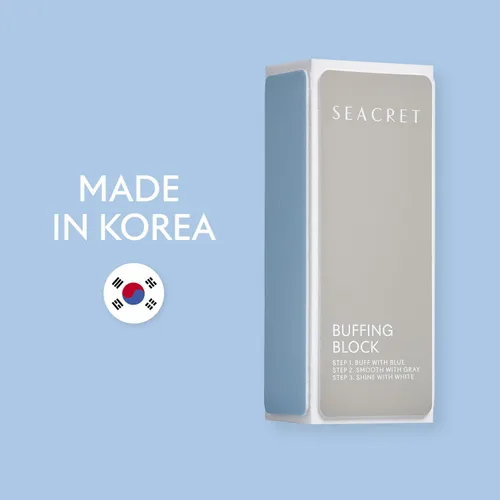 Miniatura 7 de SEACRET Minerals - Bloque profesional para pulir uñas, bloque de pulido de 3 maneras, el secreto para uñas brillantes, manicura y pedicura, paquete