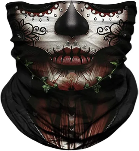 Miniatura 3 de Máscara de calavera, pañuelo para el cuello, gorro, bufanda mágica, diadema para protección de polvo, sol y viento