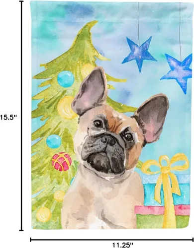 Miniatura 7 de Caroline's Treasures BB9417GF - Bandera decorativa para jardín, diseño de bulldog francés, diseño de bulldog francés, tamaño jardín, multicolor