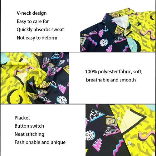 Miniatura 4 de Conjunto deportivo de 2 piezas para hombre, camisa hawaiana, pantalones cortos, camisa con botones y pantalones cortos con sombreros de pescador