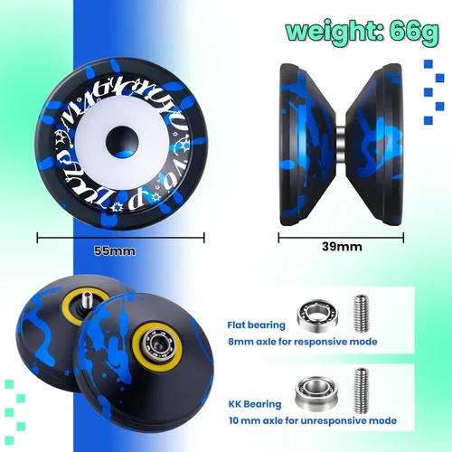 Miniatura 4 de MAGICYOYO Yoyo Profesional Responsivo para Niños de 8-12, V6 Locus Yo Yo de Doble Función para Adultos, Yo-yo de Truco de Giro con el Dedo