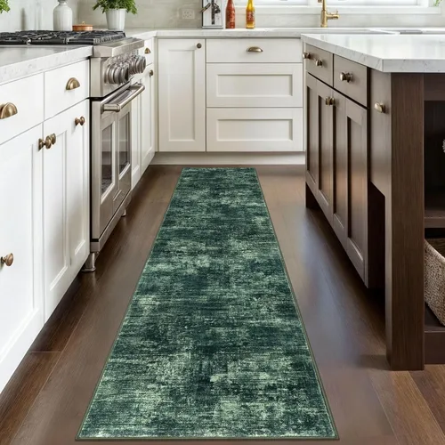 Miniatura 167 de IOHOUZE Alfombra abstracta lavable de 3 x 12 pies para pasillos, antideslizante para cocina, camino de entrada de lana sintética para interiores