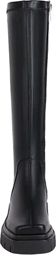 Miniatura 6 de vivianly Women's Chunky Heel Knee high Boots Zipper Square Toe Platform Booties