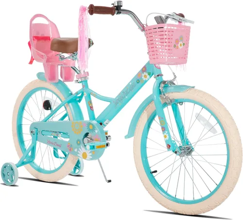 Miniatura 19 de Joystar - Little Daisy - Bicicleta infantil, unisex, para niños de 2 a 7 años, de 12, 14 y 16 pulgadas, con asiento para muñeca, serpentinas