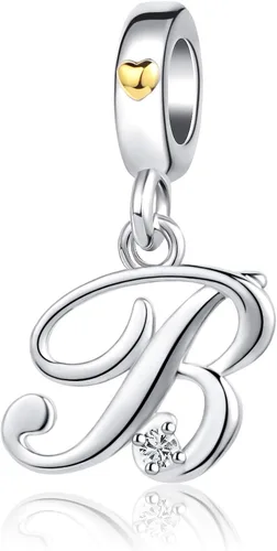 Dije de nombre con letra inicial de la A a la Z para pulseras, collar para mujeres y niñas, joyería de regalo para el alfabeto inglés, familia,