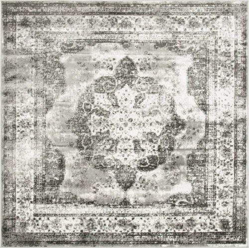 Miniatura 90 de Unique Loom Sofia Collection - Alfombra tradicional vintage, inspirada en Francia (7 pies x 10 pies, rectangular, negro/gris claro)