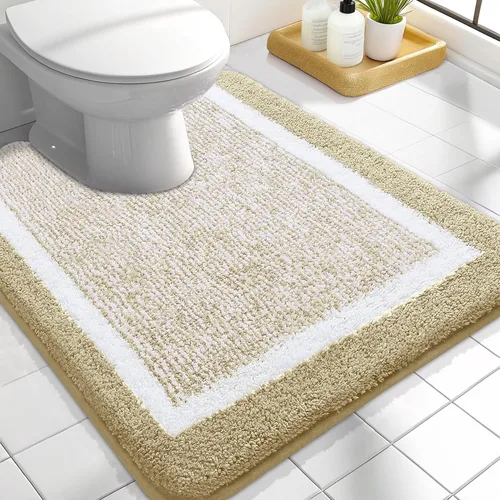 Miniatura 35 de OLANLY Alfombras de baño 24x16, tapete de baño de microfibra extra suave y absorbente, antideslizante, lavable a máquina, alfombra de baño esponjosa