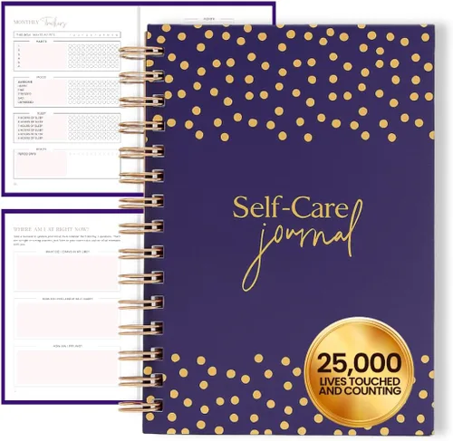 Miniatura 12 de Diario diario de cuidado personal para mujeres, A5, diario de bienestar con indicaciones, diario de objetivos de regalo para mujeres para felicidad