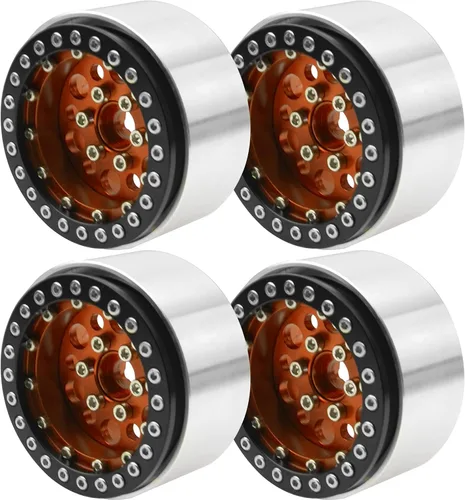 Miniatura 8 de ShareGoo - Juego de 4 cubos de aleación de aluminio de 1.9 pulgadas, compatibles con Traxxas TRX4 Axial SCX10 RCAWD D90 D110 Tamiya CC01 1/10 RC