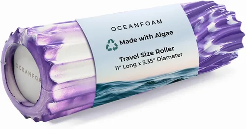 Miniatura 21 de Oceanfoam Ripple - Rodillo de espuma de viaje (11" x 3.35") Mini rodillo de espuma firme para terapia física, masaje de tejido profundo, dolor