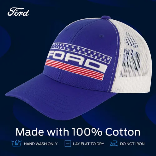 Miniatura 6 de Ford Truck Hat, Logo Mesh Adjustable Baseball Cap with Curved Brim