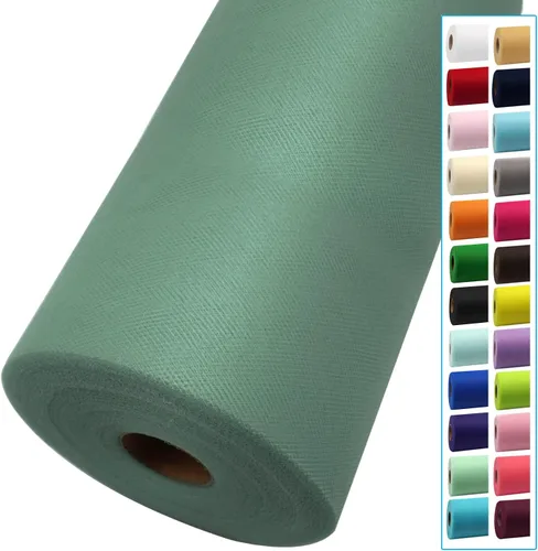 Miniatura 20 de Rollos de tela de tul dorado antiguo de 54 pulgadas por 10 yardas, rollo de tela de tul para bodas, decoraciones de Navidad, envoltura de regalos